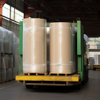 Film BOPP adhésif acrylique brillant blanc imperméable et durable, rouleau jumbo simple face