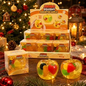 Transparentes Vaseline-Apfel-Squishy-Fidget-Spielzeug, formbar, nicht zurückfedernd, Quetsch-Stressabbau-Spielzeug, Frucht-Entspannungsspielzeug, Weihnachtsgeschenk - Product Image 2