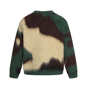 Logo personnalisé dos cou mohair tricoté <span class=keywords><strong>pull</strong></span> hommes Jacquard lettre motif hiver rayé pleine manches <span class=keywords><strong>pull</strong></span> - Product Image 5