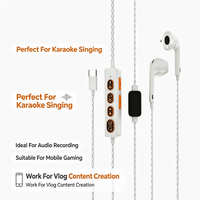 H8 Kartu Suara Earphone Bluetooth 5.0 Headset In-Ear Pengubah Suara Pemantauan Real-Time untuk Headphone Siaran Langsung