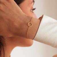 Bracelet fin en acier inoxydable tendance pour femmes EMANCO, bracelets minimalistes à chaîne pour femmes, bracelet à longueur réglable