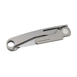 Kim loại EDC Mini Knife gấp Survival Titanium Pocket Knife dễ dàng mang theo với Keychain lỗ
