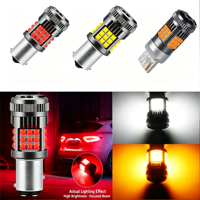 Ampoule LED 30W 1156 BA15S BAU15S P21W T20 7440 7443 Canbus 3030 36SMD avec ventilateur 12V-24V pour clignotant, feux de recul et feux stop de voiture