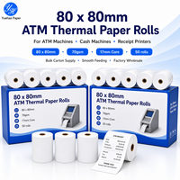 Gulungan Kertas Thermal 80x80 70gsm Inti 17mm Gulungan Struk untuk Printer ATM Pasokan Langsung Pabrik dalam Jumlah Besar