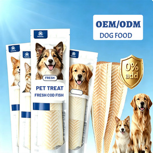 Alimento para Mascotas <span class=keywords><strong>de</strong></span> Marca Privada, Rebanadas Finas <span class=keywords><strong>de</strong></span> Salmón y Bacalao, Bocadillos para Perros, Proveedor <span class=keywords><strong>de</strong></span> Alimentos para Gatos, OEM - Product Image 1