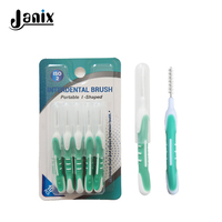 Brosses interdentaires flexibles personnalisées en forme de I avec poils en nylon pour le nettoyage des dents, fabrication OEM disponible