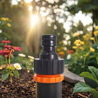 Adaptateur de Robinet en Plastique ABS en Gros, Raccords Femelles 1/2" et 3/4", Connecteur Rapide pour Tuyau d'Arrosage de Jardin, Durable pour l'Irrigation