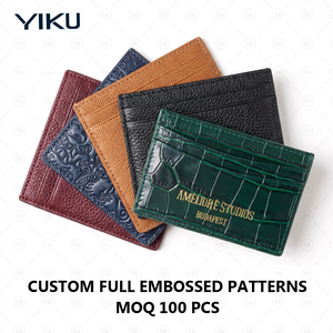 YIKU Custom Logo PU Leather <strong>Card</strong> Holder OEM ODM Wholesale Factory Price Slim Minimalist Luxury <strong>Business</strong> Credit <strong>Card</strong> <strong>Case</strong> - Product Image 1