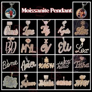 Hiphop Moissanite lettera ciondolo con nome personalizzato carattere artistico 925 argento ghiacciato con ciondolo Moissanite personalizzato - Product Image 3