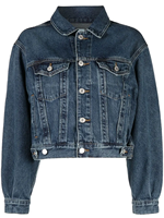 Veste denim pour hommes brodée personnalisée Street Style décontracté pour l'extérieur avec logo sur le devant Streetwear à la mode pour l'hiver