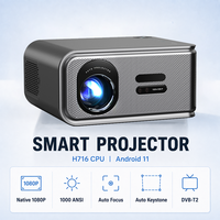 Projecteur intelligent, résolution native 1080P, 1000 lumens ANSI, décodage vidéo 8K, Android TV, WiFi, haut-parleurs intégrés pour cinéma en plein air