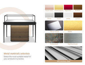 Meilleures ventes Bijouterie commerciale en acier inoxydable Conception 3D Vitrine de bijoux Vitrine en verre - Product Image 6