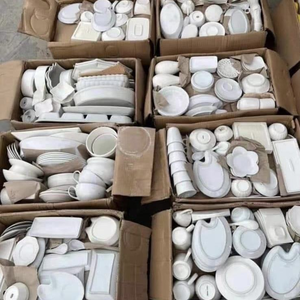 Ceramic Per Carton Wholesale Mix Household White Stocked Ceramic Cheap Tableware Plates Bowls <strong>Cups</strong> <strong>Saucers</strong> - Product Image 2