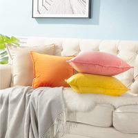Vente en gros Housses de coussin décoratives super douces personnalisées Taie d'oreiller de canapé velours pour canapé chambre voiture