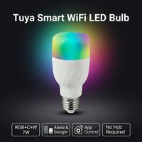 Ampoule LED WiFi dimmable RGBCW sans hub Tuya Smart App avec culot E26/E27