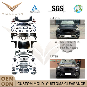 Kit de carrosserie complet pour W166 Classe ML 2012-2018, mise à niveau au look GLE63 AMG, pare-chocs, calandre, capot OEM A1668859125 1668854165 - Product Image 2