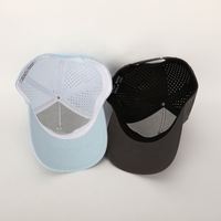 Casquette de baseball en polyester imperméable de haute qualité, 5 panneaux, broderie 3D, logo en patch de caoutchouc, ajustable, printemps-été, vente en gros