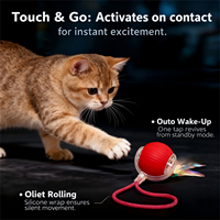Venta Directa de Fábrica: Juguetes para Mascotas, Pelota con Plumas, Pelota Inteligente Automática Interactiva para Perros, Pelota Eléctrica Rápida para Gatos
