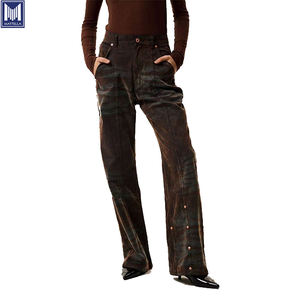 Sergé lourd 11OZ Stretch 98% coton 2% Spandex floqué Denim tissu pour femmes hommes automne hiver jean pantalon vestes - Product Image 6