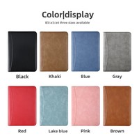 Carpeta de Piel Sintética para Oficina, Multifuncional, A6/A5/B5, con Clip, Cierre de Cremallera, para Cuaderno de Hojas Sueltas, Regalo para Gerentes