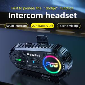 Auriculares Inalámbricos para Casco Q08 MAX con Pantalla LCD, Intercomunicador Full Duplex de 300M para 2 Motociclistas - Product Image 5