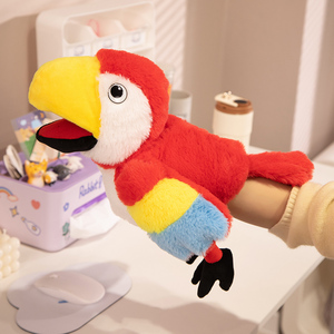 Peluche de <span class=keywords><strong>perroquet</strong></span> rouge vif personnalisée, super douce et confortable, mignonne pour les enfants et les adultes, taille réglable - Product Image 1