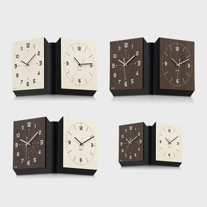 Wozoom Double-Sided Corner Wall <b>Clock</b> Rectangular <b>Battery</b> Powered Living Room Decor - Product Image 5