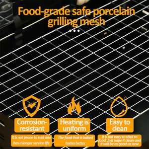 شواية فحم حديدية محمولة وخفيفة الوزن وقابلة للطي، موقد مكتبي قابل للطي للتخييم والشواء في الهواء الطلق - Product Image 5