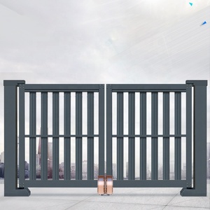 Puertas Batientes Automáticas Modernas Personalizadas, Elegantes Puertas de Aluminio para Jardín y Entrada de Vehículos, para Casas, Apartamentos y Patios - Product Image 2