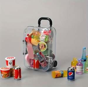 กล่องใส่ขนมแต่งงานแบบใส ดีไซน์สร้างสรรค์  แบบขายส่ง  รูปทรงกระเป๋าเดินทาง  สำหรับจัดเก็บเครื่องประดับ  สำหรับการค้าต่างประเทศ - Product Image 1