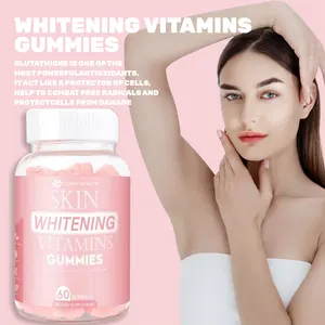 Toptan özel etiket diyet takviyesi cilt beyazlatma vitamini Gummies antioksidanlar zengin cilt bakımı beyazlatma Gummies