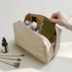 Bolsa de Maquillaje Cosmética de Lino RPET Reciclado SiY1634, Bolsa con Cierre de Lona de Algodón Orgánico Ecológica, Venta al Por Mayor - Product Image 4