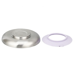 Plato de acero inoxidable sin BPA para bebés y niños pequeños, plato dividido ecológico con vajilla de metal de succión para niños - Product Image 4
