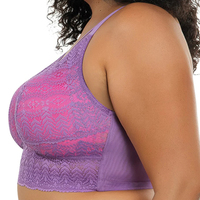 Ladymate ODM/OEM Sujetador De Realce Con Encaje Femmes Buste complet Dentelle Longline Soutien-gorge rembourré sans fil Soutien-gorge en dentelle grande taille
