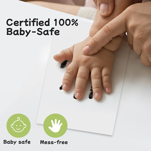 Kit d'impression sans encre pour cartes de développement de bébé avec options d'empreintes de mains, de pieds et de pattes de chien, 5 couleurs, matériau <span class=keywords><strong>carton</strong></span> - Product Image 3