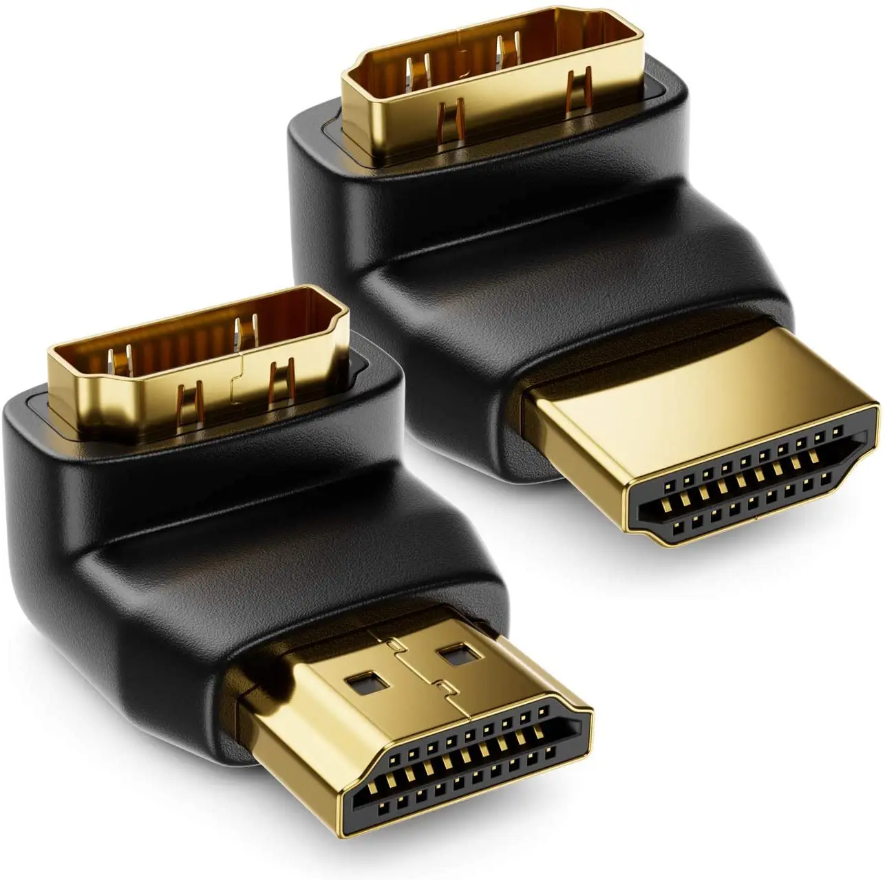 HDMI 90 درجة و 270 درجة زاوية الحق الذكور إلى شاحن أنثي HDMI الذكور إلى موصل سالب