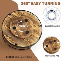 12,5 Zoll rustikale Holz Lazy Susan Cabinet Turntable Organizer Tischplatte Aufbewahrung stablett für Küche Bad Eitelkeit Couch tisch