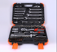 Outils de voiture professionnels 32 à 121 pièces, boîte de rangement, ensemble de clés à douilles, ensembles d'outils mécaniques