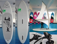 Planche de paddle gonflable avec voile, kitesurf/wakeboard, vente en gros,