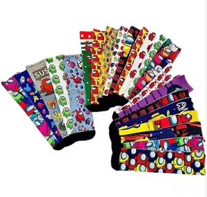 ถุงเท้าแฟชั่นพิมพ์ลายสีสันสดใส ออกแบบเองได้ตามสั่ง ขายส่ง - Product Image 1