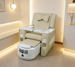 <b>Electric</b> foot bath, manicure and massage chair with flat-bed foot therapy, foot soaking, pedicure and eyelash curling sofa - Product Image 5