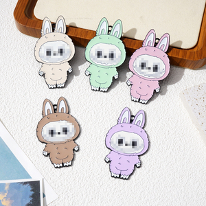 Fashion Cartoon Alloy Pendant Keychain Cute Cartoon Style DIY Accessory Creative Small Gift Keychains for Bag