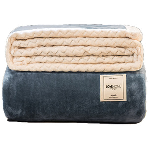 Coral Fleece Blanket Thick Warm Rectangular Solid Color Polyester Fiber Home Use <b>Bed</b> <b>Sofa</b> Air Conditioner Single Size - Product Image 5