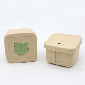 Bpa Free Food Grade Reusable Non-toxic Airtight Leakproof Kids School Silicone Slice <b>Lunch</b> Bento <b>Box</b> Bowl Food Storage Container - Product Image 4