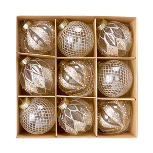2023 Nouvelle Collection <span class=keywords><strong>de</strong></span> Décorations <span class=keywords><strong>de</strong></span> Noël Tendance, Ensemble <span class=keywords><strong>de</strong></span> Boules <span class=keywords><strong>de</strong></span> Noël en PET Transparent Peint, Ornements Suspendus pour Sapin <span class=keywords><strong>de</strong></span> Noël - Product Image 5