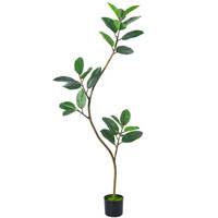Arbre de banian artificiel NINI, grande plante artificielle en plastique durable, décoration d'intérieur pour Noël et Pâques, en pot
