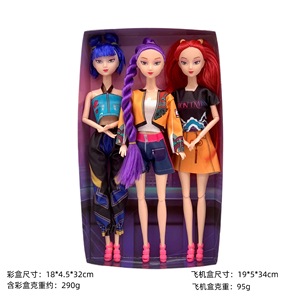 Bambole da 10 Pollici Adams Wednesday, Pacchetto Bambola Donna Stile Coreano, in PVC Vinile, Cartone Animato Anime - Product Image 6