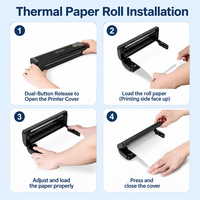 Imprimante thermique A4 N81 portable sans encre, imprimante mobile sans fil pour bureau, maison, petite entreprise