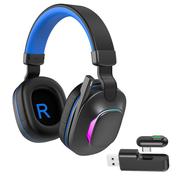 Factory Wholesale 2.4Ghz Wireless Rgb Gaming Headset 3.5Mm Wired Bluetooth 3 In1 Gamer Headphone for Ps5 Ps4 Pc Mac Phone