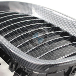 Parrilla Delantera de Fibra de Carbono para BMW Serie 5 E60 E61, Pieza de Mejora de Plástico ABS para Reequipamiento, Modelo A E60 TW - Product Image 3
